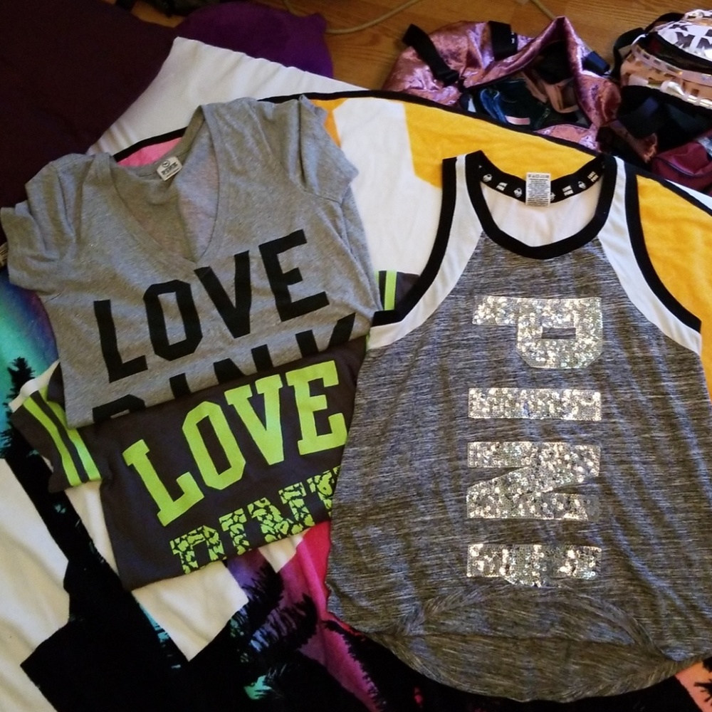 VICTORIA SECRET PINK MEDIUM SHIRTS